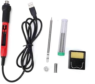 Yosoo Health Gear 65W Soldering Iron Kit, Rapid Heating in 8 Seconds with LED Display, USB Power Portable Soldering Iron for PCB Circuit Board Home Appliance Repair
