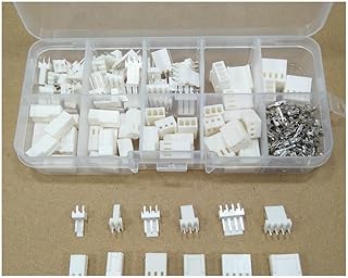 Pin Connector Assortment Kit, 50 Sets Right Angle Kit in Box 2p-4p 2.54mm Pitch Terminal/Housing/Pin Header Connectors