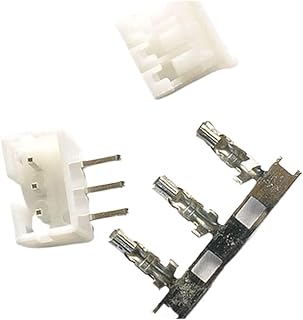 Pin Connector Assortment Kit, PH2.0 3-Pin Connector Right Angle Pin Header Plug Male and Female with Crimps 100 Sets