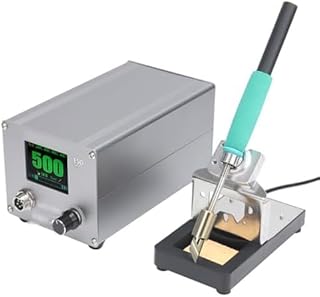 Soldering Iron Station Kit w/Digital Display and 4 Preset Temperature Settings,3 Handles (Horseshoe & Cutting Edges)
