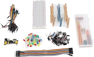 GOWENIC Electronics Component Kit Complete and Useful Fun Assortment for R3, STM32, for with 830 Tie Points Breadboard for DIY Enthusiasts