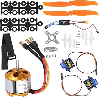 Alomejor 2212 1400KV Motor+8060 Propeller+9G Servo+30A XT60 ESC Kit for RC Helicopter Model Airplane Aeromodelling