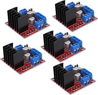 Haofy High Efficiency Motor Drive Controller L298N Dual H Bridge Board for Stepper Motors, Suitable for Electronic Hobbyists, 5 X Motor Driver Module