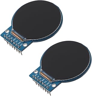 1.28-Inch Circular TFT LCD Display Module, 240x240 Pixels, GC9A01 Driver, Interface, IPS Wide Viewing Angle, for Arduino and Microcontrollers, -20°C to 70°C Operating Range