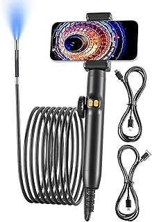 Endoscope Camera with Light - Industrial Endoscope Inspection Camera - Snake Scope Drain Pipe Tool for Mechanics Engine HVAC System Duct Electrical Equipment Automotive Repair