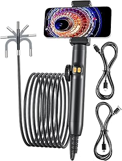 Borescope Camera with Light - Industrial Endoscope | Waterproof Snake Scope for Industrial Duct HVAC System Electrical Equipment