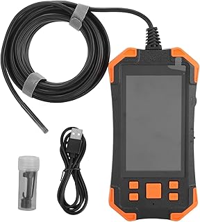 Industrial Endoscope 5.5mm Lens, 1080P, 4.3in IPS LCD Screen, IP67 Waterproof, 16.4ft Cable Blue - High Resolution Imaging, Durable Construction, Ideal for Sewer and Pipe (Orange)