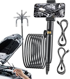 Endoscope Camera with Light | Industrial Endoscope Inspection Camera | Waterproof Snake Scope for Industrial Duct HVAC System Electrical Equipment