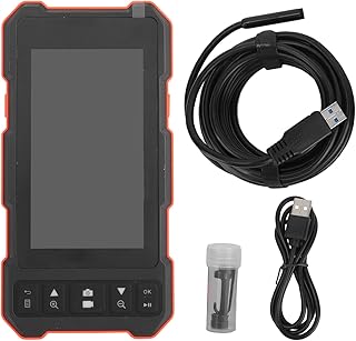 7.9mm Dual Lens Car Endoscope with 4.5in Screen, USB Charging, IP67 Waterproof, 5m Cable Industrial Inspection Camera - Clear Display, Long Battery Life, Automotive and Home Use