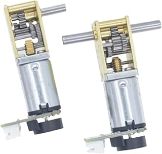 Worm Gear 1218-N20 DC Encoder Reduction Motor Single/Dual Shaft 3V 6V12V Micro Gear Low-Speed Motor(12V 136rpm,Dual Shaft)