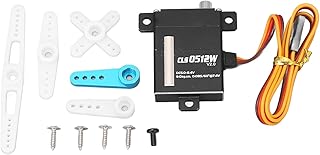 Drone Servo Motor with 5 Arms High Torsion Metal Steering Gear Kit for RC Robot Car Airplane DC 5‑8.4V