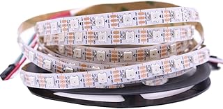 Ruiziliang String Light 5 Meters LED Strip Light, DC5V WS2812B Ws2812 60LEDs/m 5mm/10mm Narrow Width Programmable Individual Addressable RGB Color Lamp(10mm)