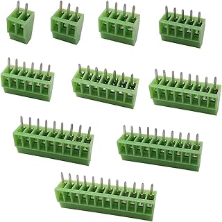 5/10Pcs KF128 PCB Screw Terminal Block Connector Pitch 2.54mm Mini Terminals KF128-2.54 2 3 4 5 6 7 8 9 10 12 16Pin(10Pcs,12P)